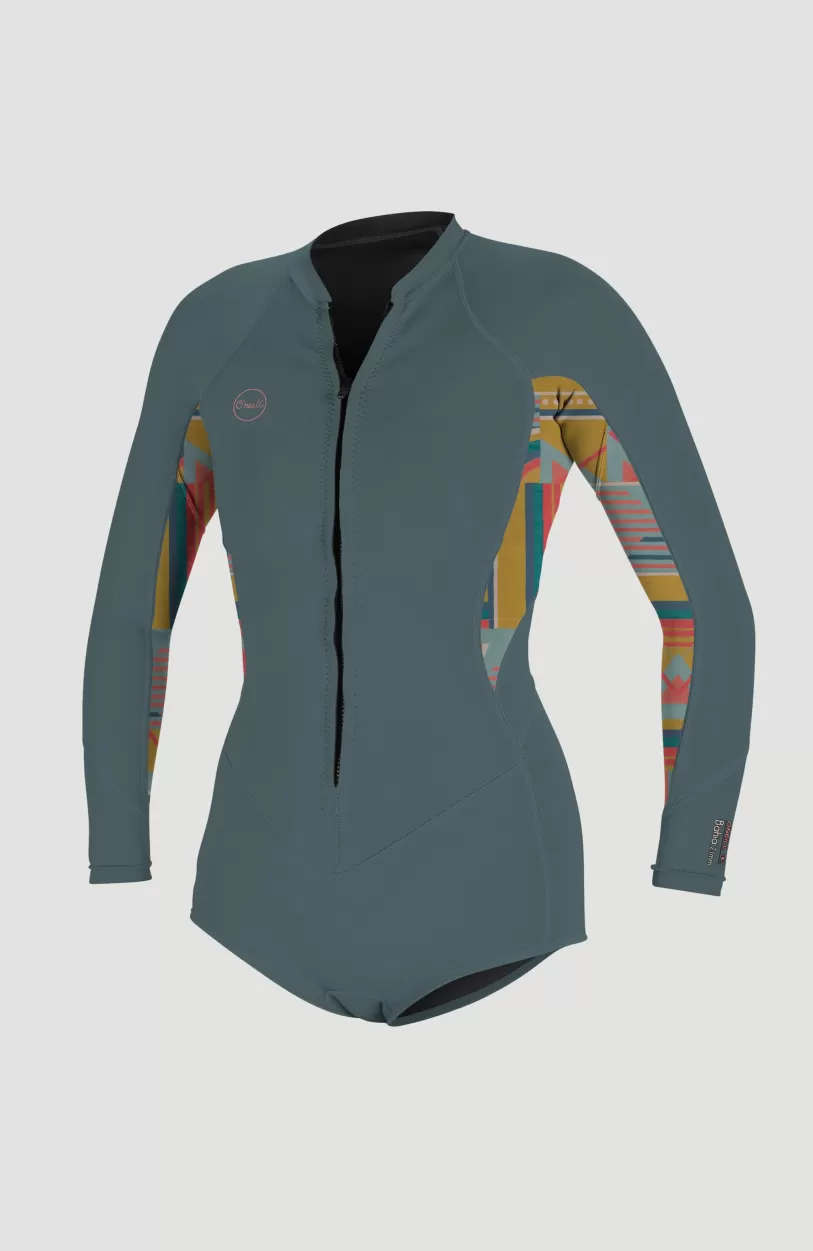Discount O’Neill Bahia 2/1mm Front Zip Long Sleeve Spring Wetsuit | SHADE/ARTA GEO/SHADE
