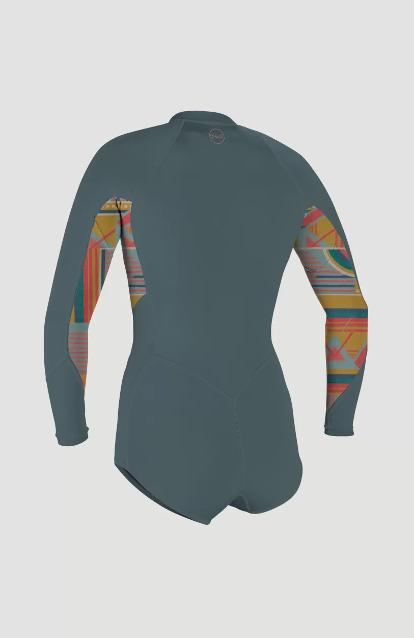 Discount O’Neill Bahia 2/1mm Front Zip Long Sleeve Spring Wetsuit | SHADE/ARTA GEO/SHADE