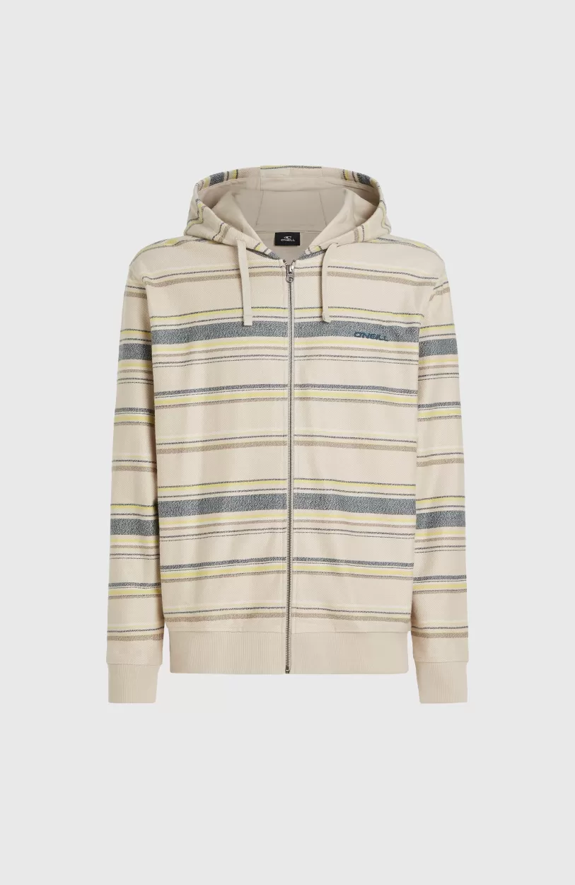 Outlet O’Neill Bavaro Capuchonvest Met Volledige Rits | Grey Vintage Stripe