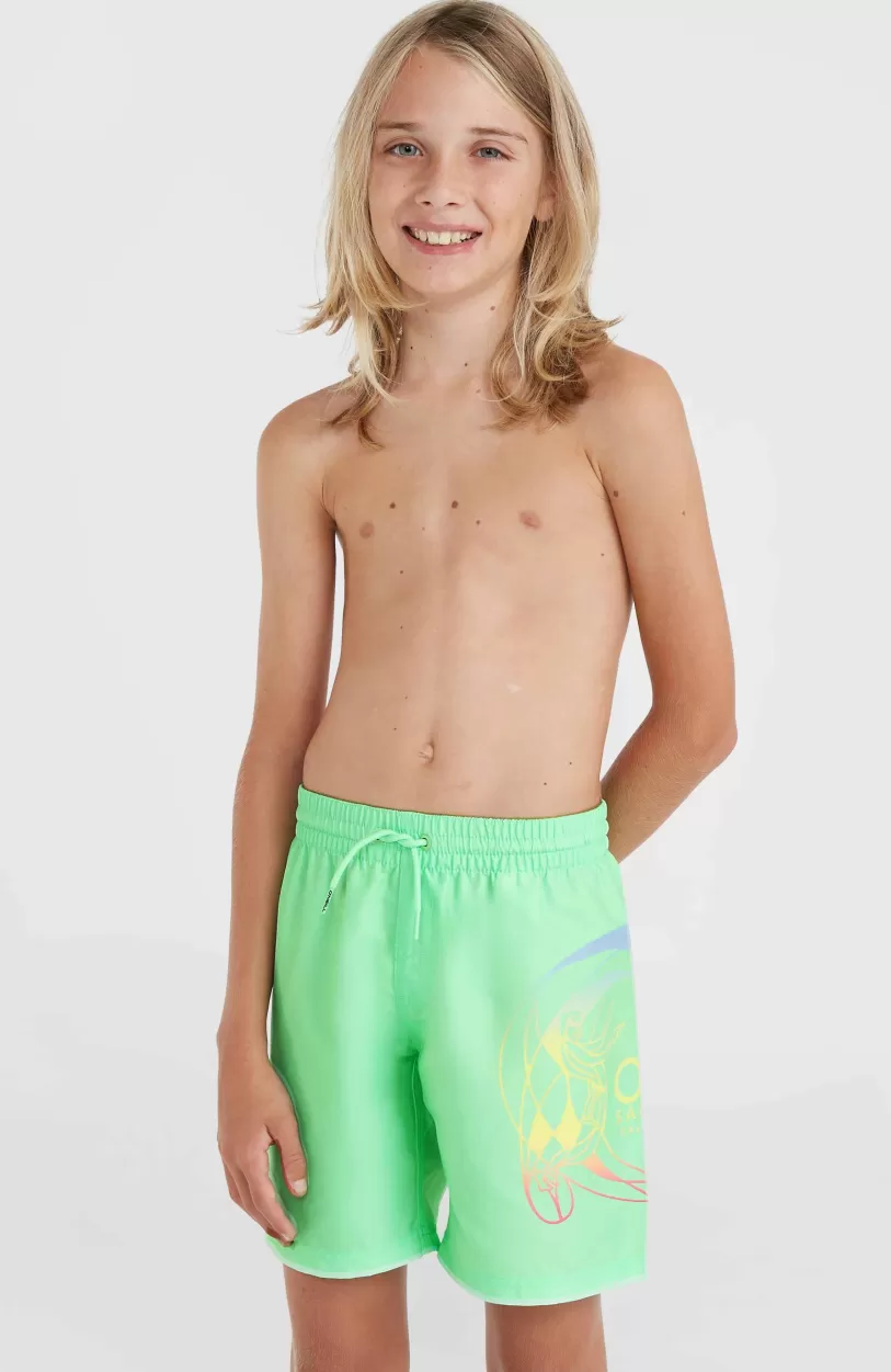 Discount O’Neill Circle Surfer 14" Zwembroek | Neon Green Circle Surfer Gradient Panel