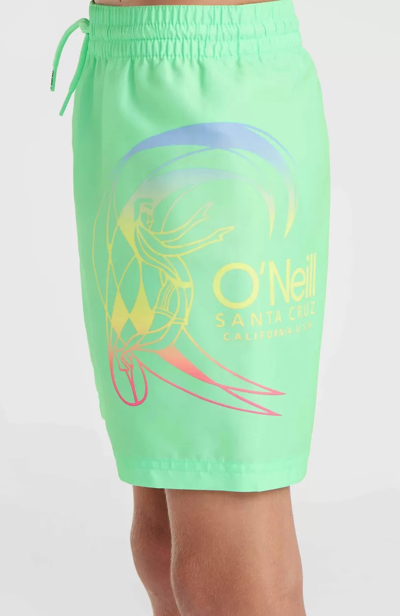 Discount O’Neill Circle Surfer 14" Zwembroek | Neon Green Circle Surfer Gradient Panel