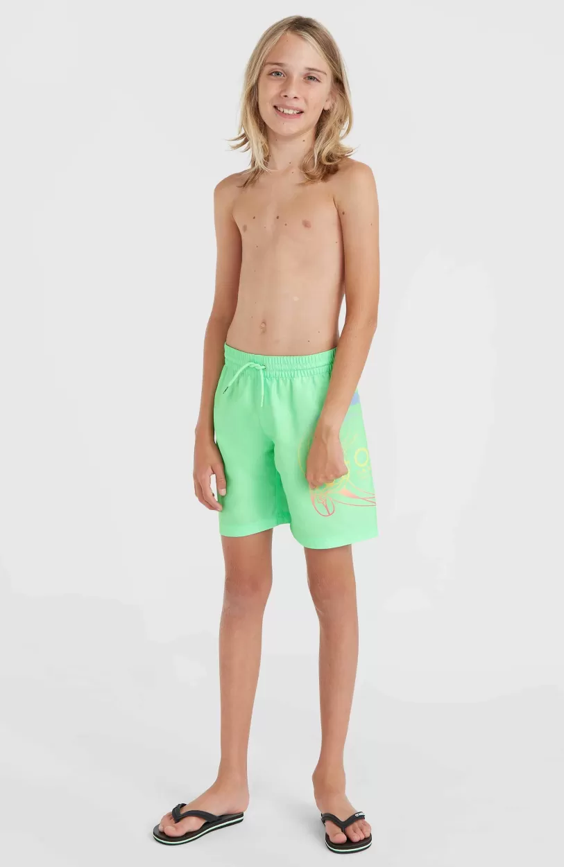 Discount O’Neill Circle Surfer 14" Zwembroek | Neon Green Circle Surfer Gradient Panel