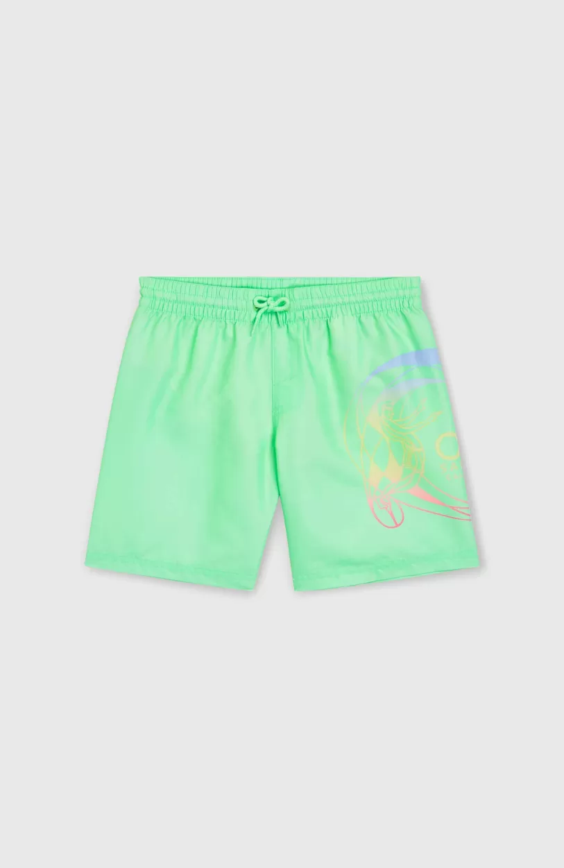 Discount O’Neill Circle Surfer 14" Zwembroek | Neon Green Circle Surfer Gradient Panel