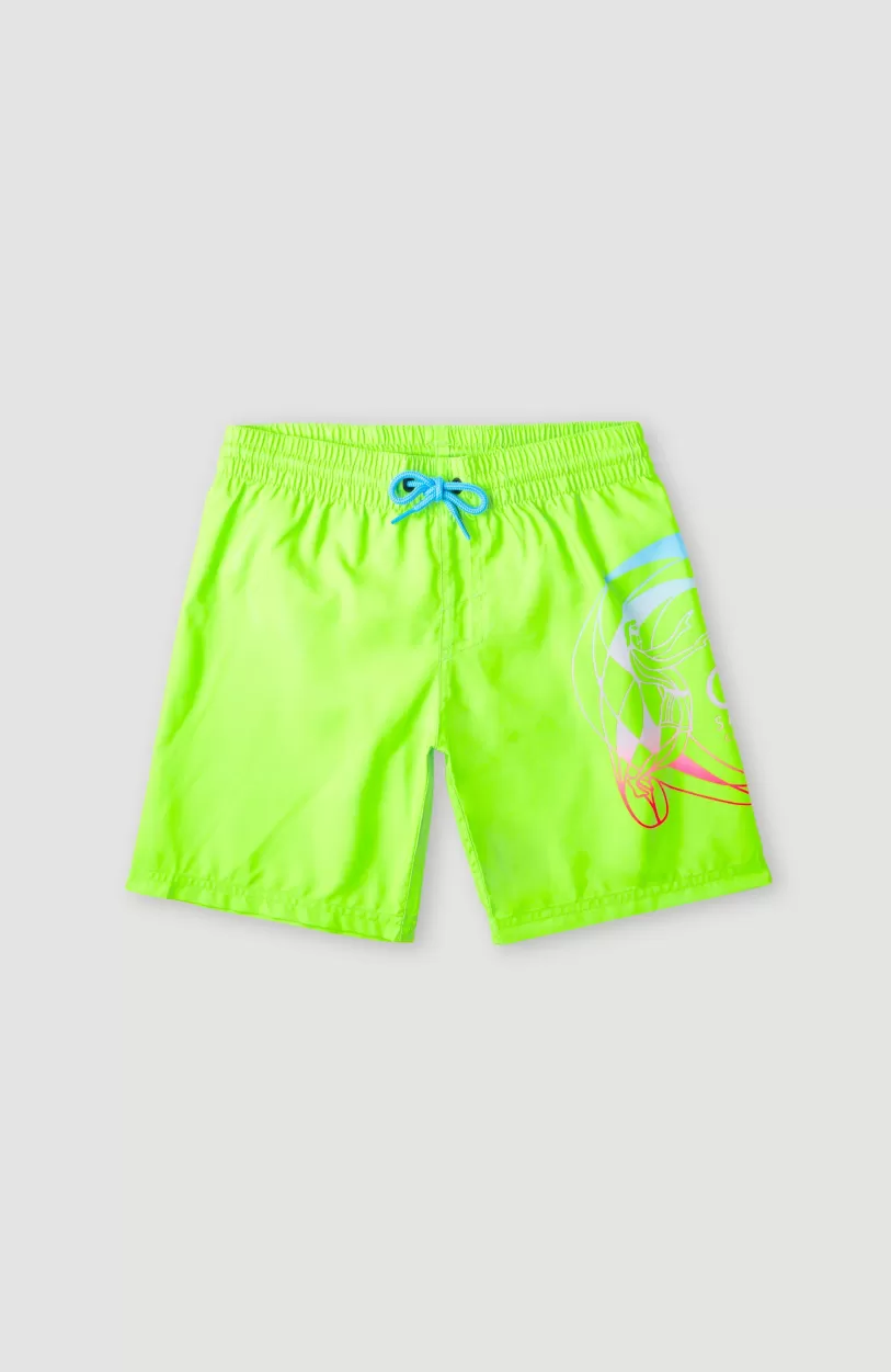 Hot O’Neill Circle Surfer 14" Zwemshort | Fluor Green circle surfer gradient