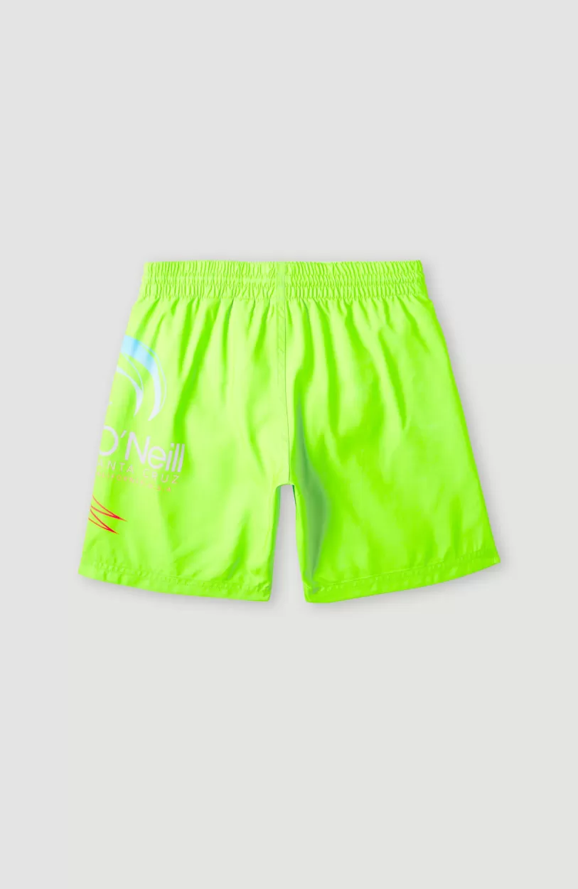 Hot O’Neill Circle Surfer 14" Zwemshort | Fluor Green circle surfer gradient