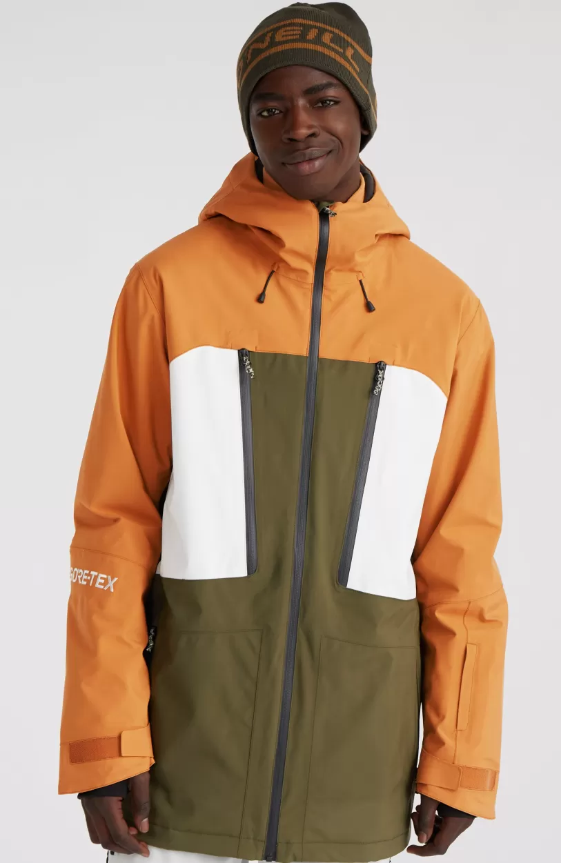 Shop O’Neill GORE-TEX Psycho Tech Wintersportjas | Rich Caramel Colour block
