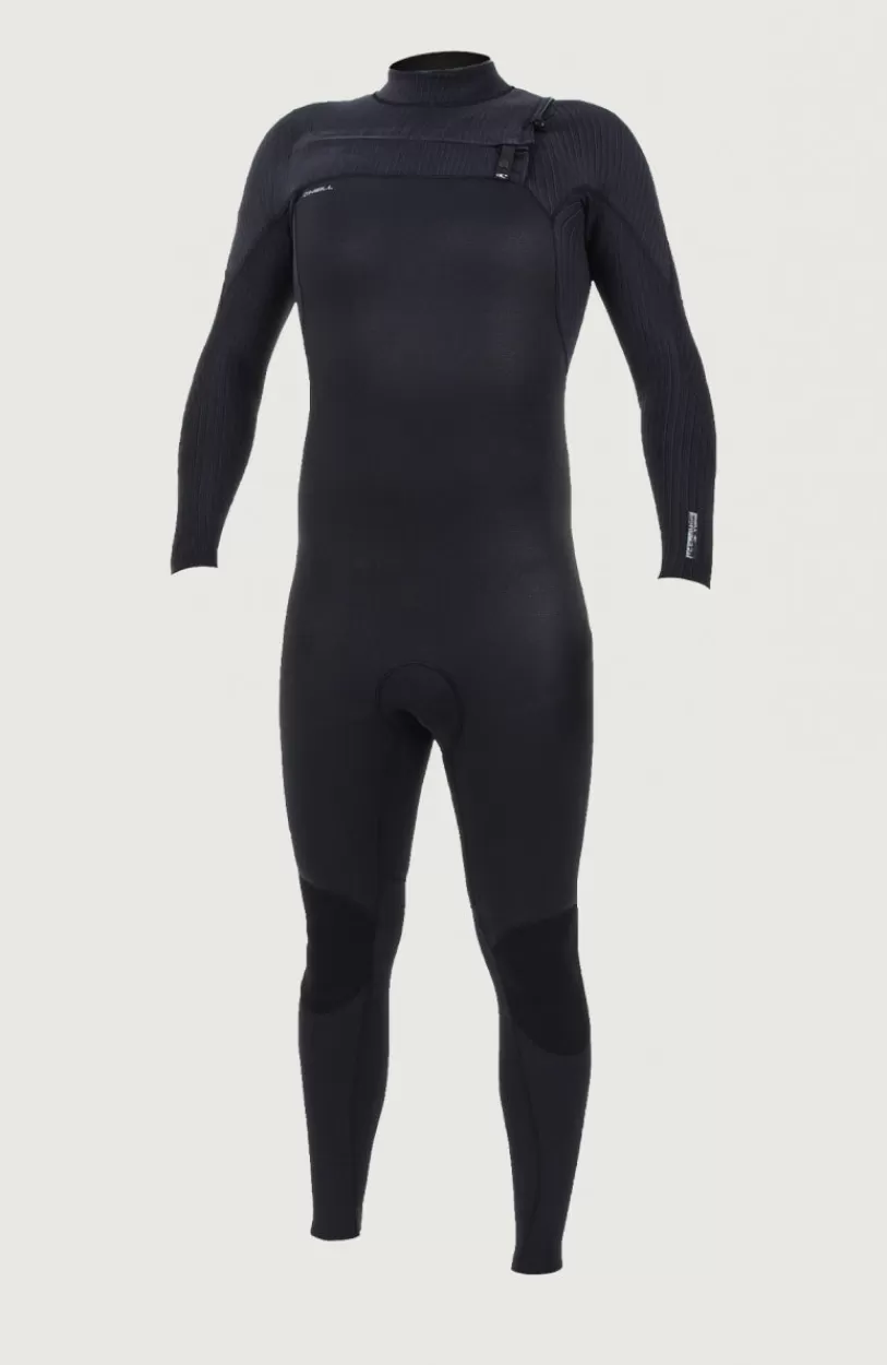 Best O’Neill Hyperfreak 3/2mm Chest Zip Full Wetsuit | BLACK/BLACK