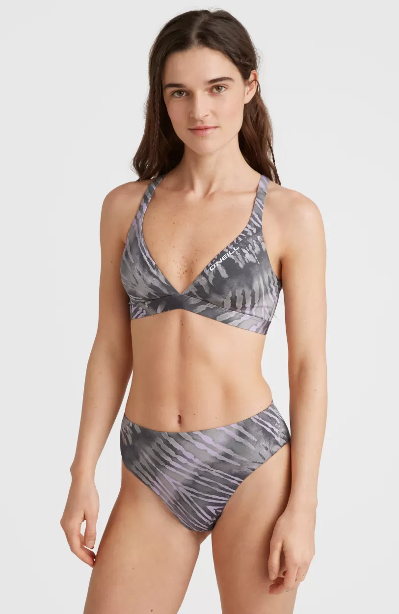 Shop O’Neill Hyperfreak Women Of The Wave Longline Triangelbikiniset | Grey Tie Dye