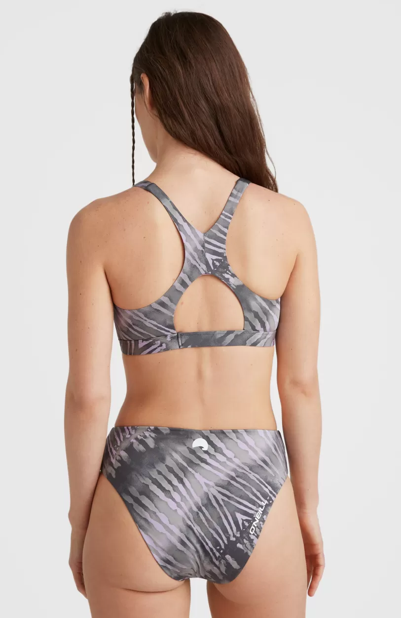 Shop O’Neill Hyperfreak Women Of The Wave Longline Triangelbikiniset | Grey Tie Dye