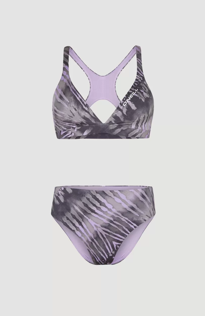 Shop O’Neill Hyperfreak Women Of The Wave Longline Triangelbikiniset | Grey Tie Dye
