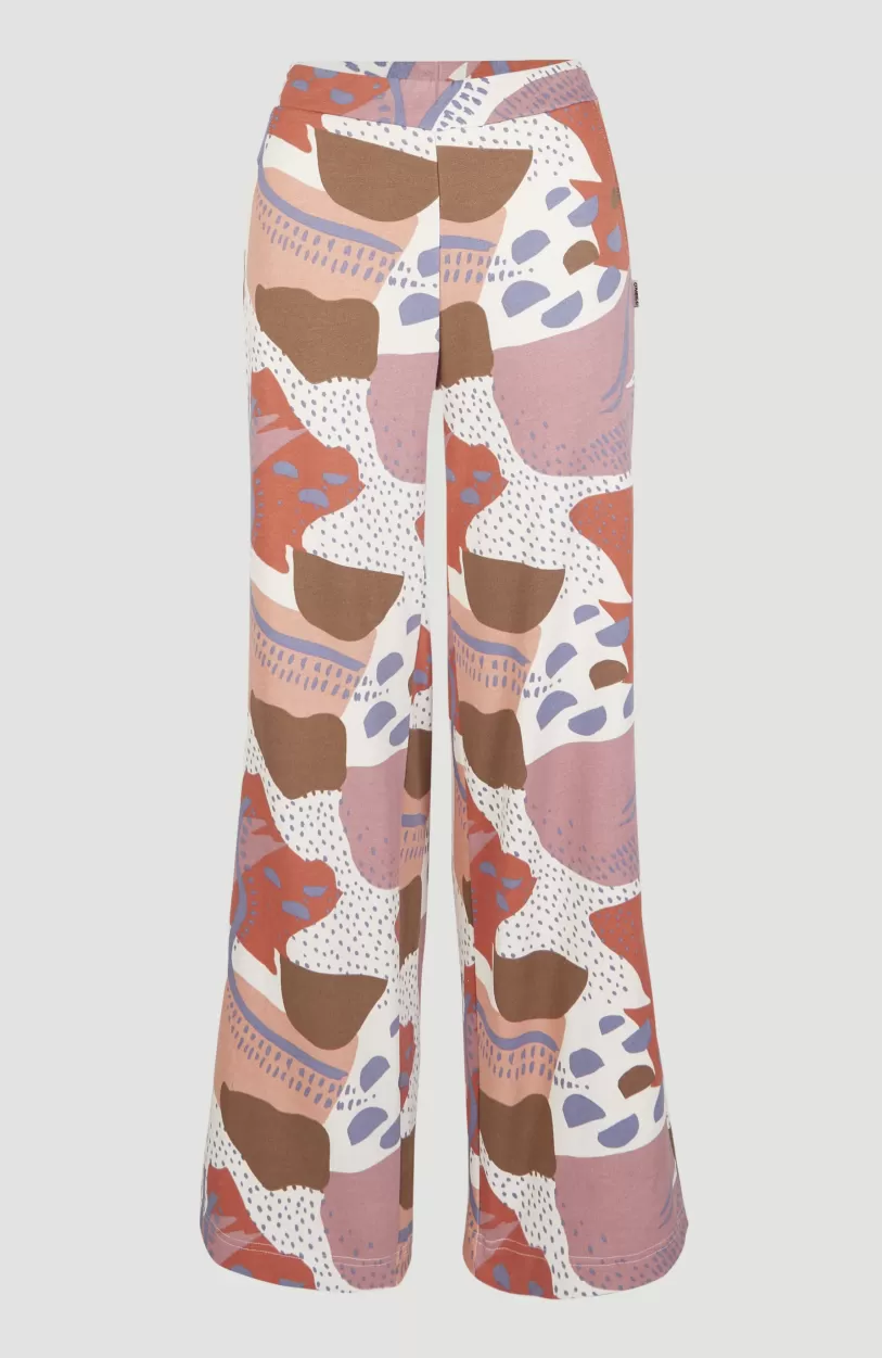 Clearance O’Neill Joggingbroek Lulu Met Wijde Pijpen En Hoge Taille | Patchwork Print