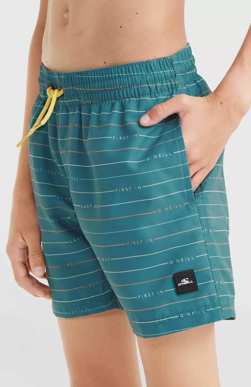Outlet O’Neill Mix And Match Cali First 13" Zwembroek | Lily Pad First Name Stripe