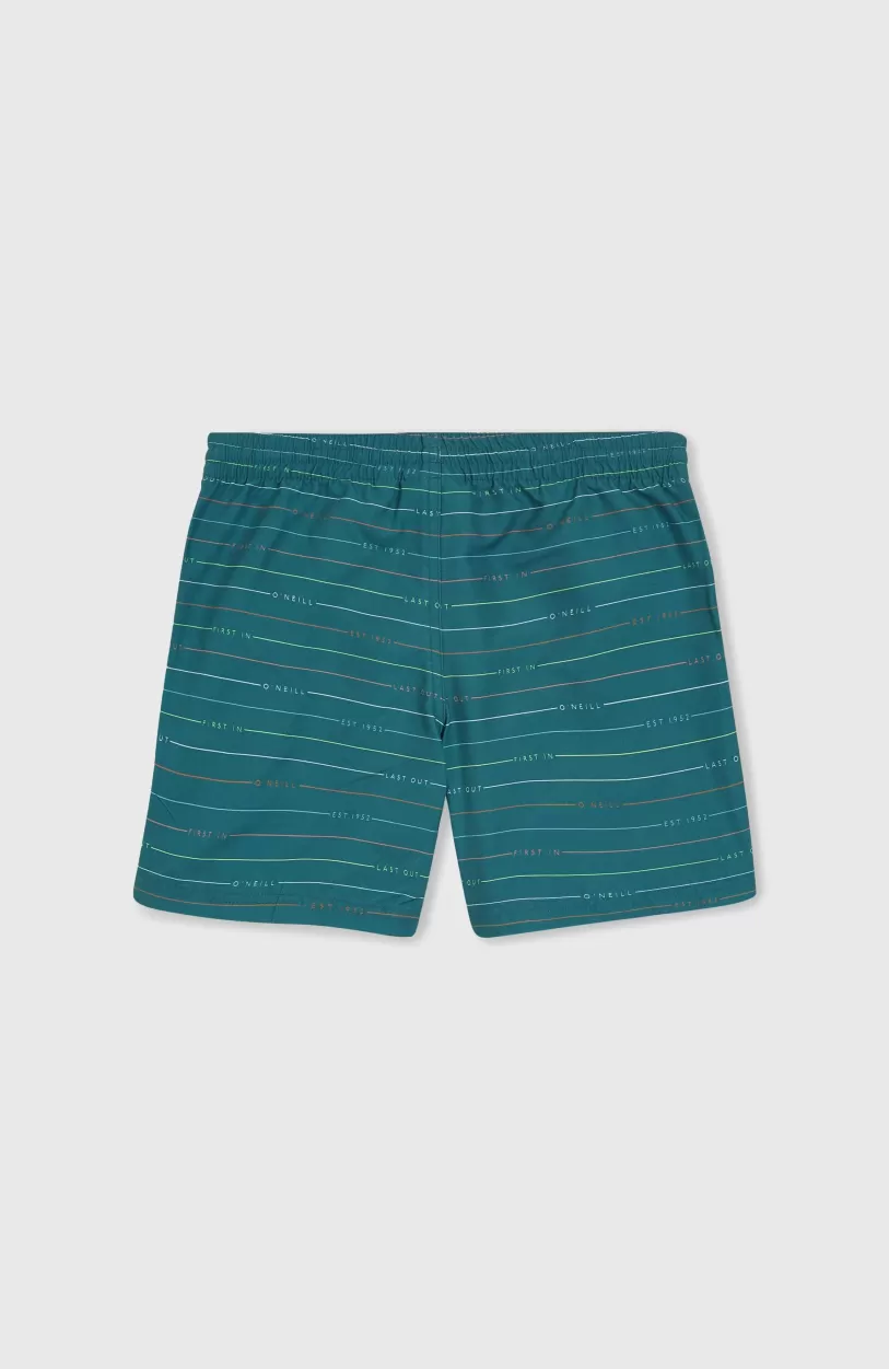 Outlet O’Neill Mix And Match Cali First 13" Zwembroek | Lily Pad First Name Stripe