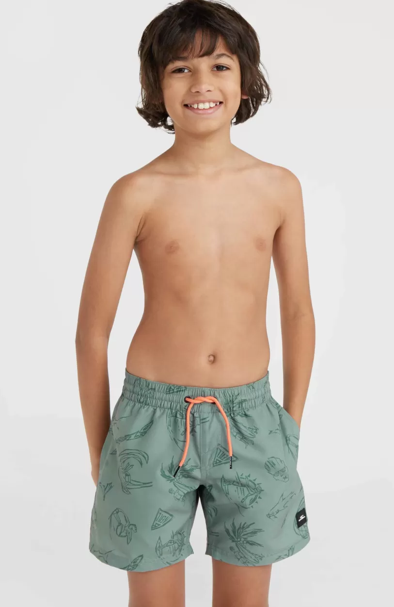 Outlet O’Neill Mix And Match Cali Print 13'' Zwembroek | Green Vintage Surfer