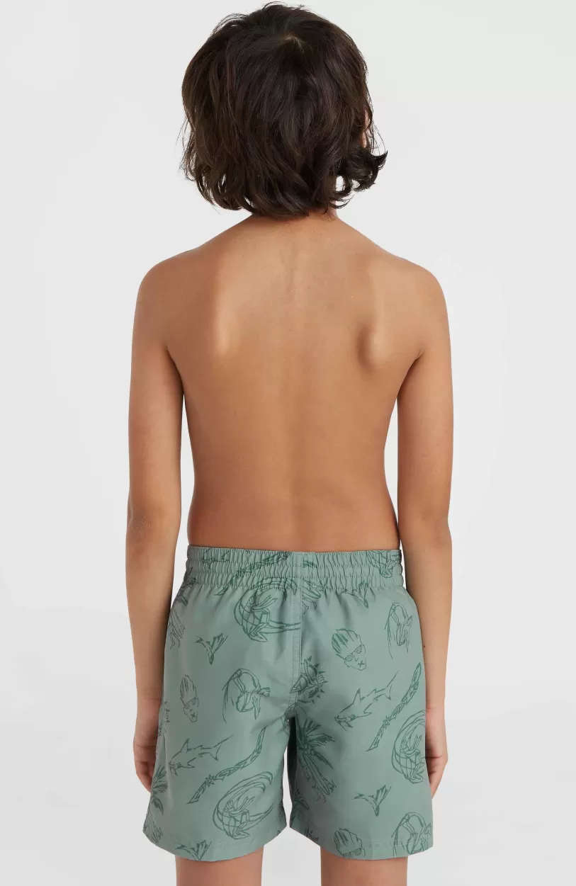 Outlet O’Neill Mix And Match Cali Print 13'' Zwembroek | Green Vintage Surfer