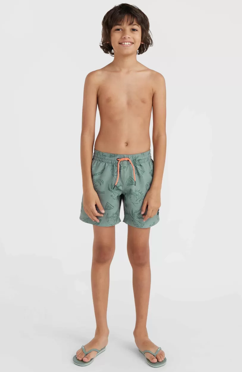 Outlet O’Neill Mix And Match Cali Print 13'' Zwembroek | Green Vintage Surfer