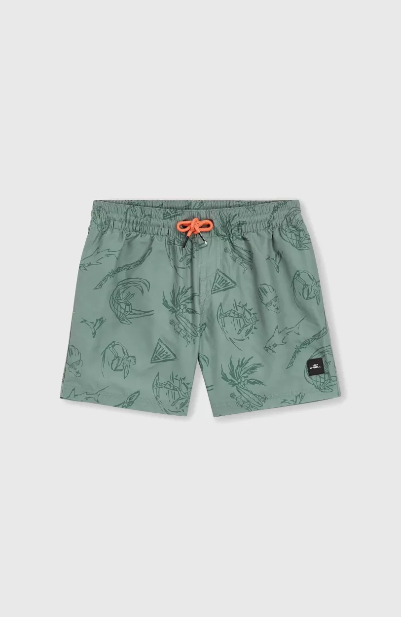 Outlet O’Neill Mix And Match Cali Print 13'' Zwembroek | Green Vintage Surfer