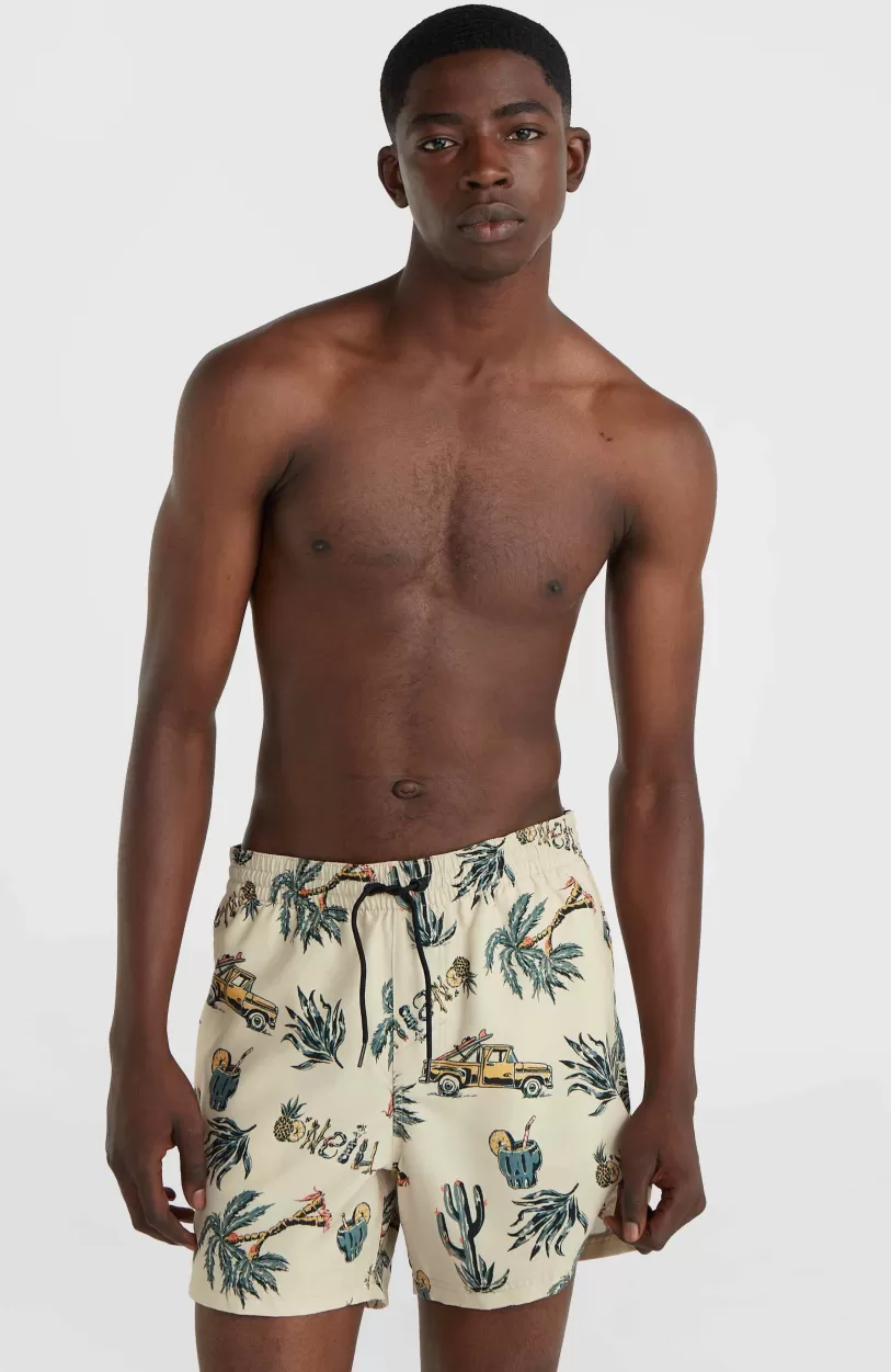Shop O’Neill Mix And Match Cali Print 15'' Zwembroek | Beige Venice Beach