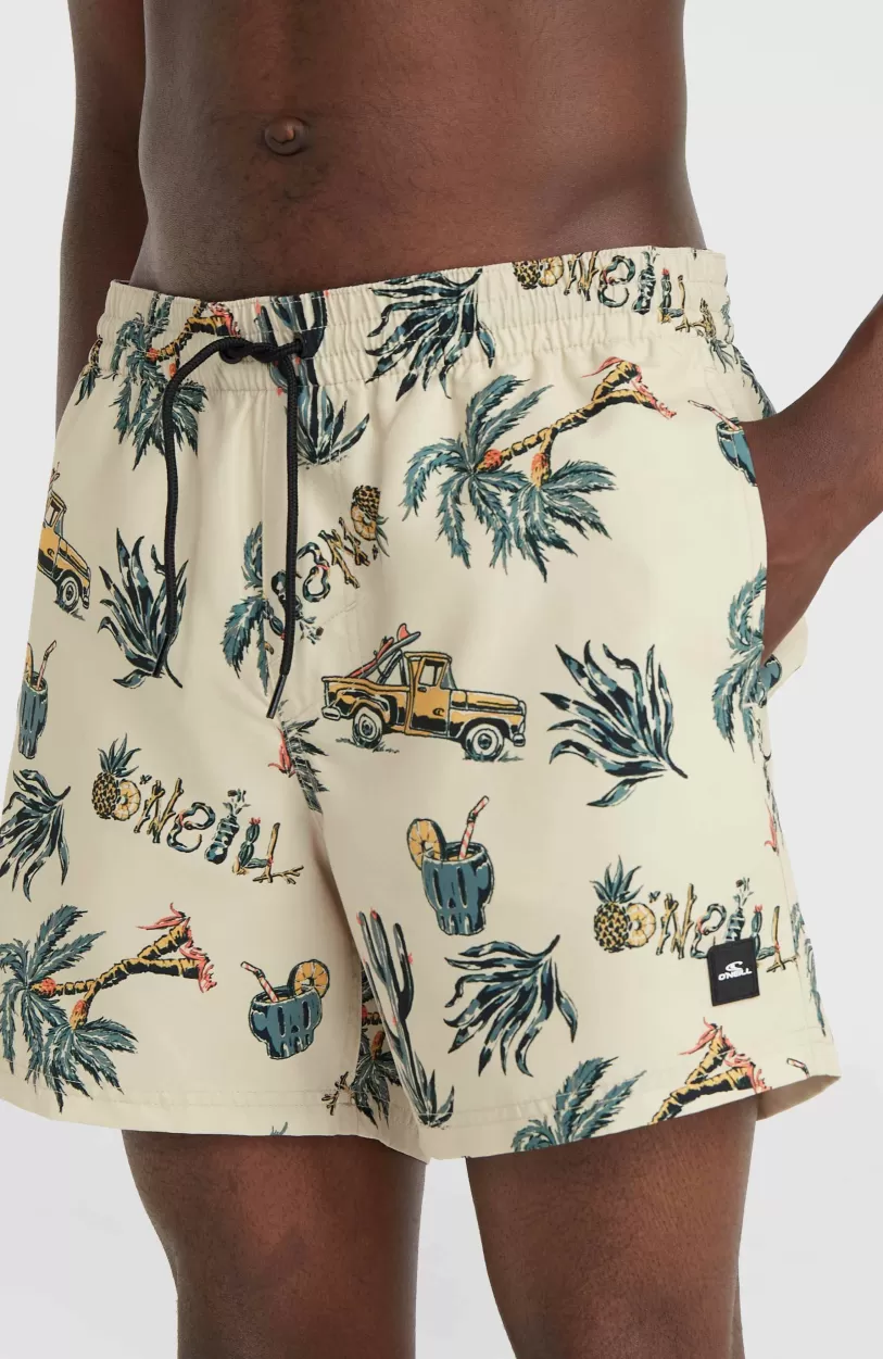 Shop O’Neill Mix And Match Cali Print 15'' Zwembroek | Beige Venice Beach
