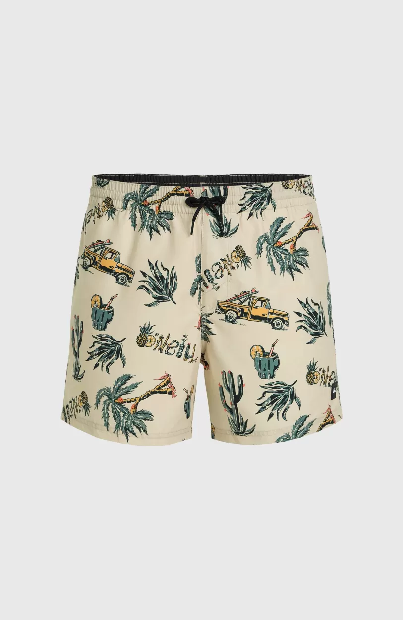 Shop O’Neill Mix And Match Cali Print 15'' Zwembroek | Beige Venice Beach