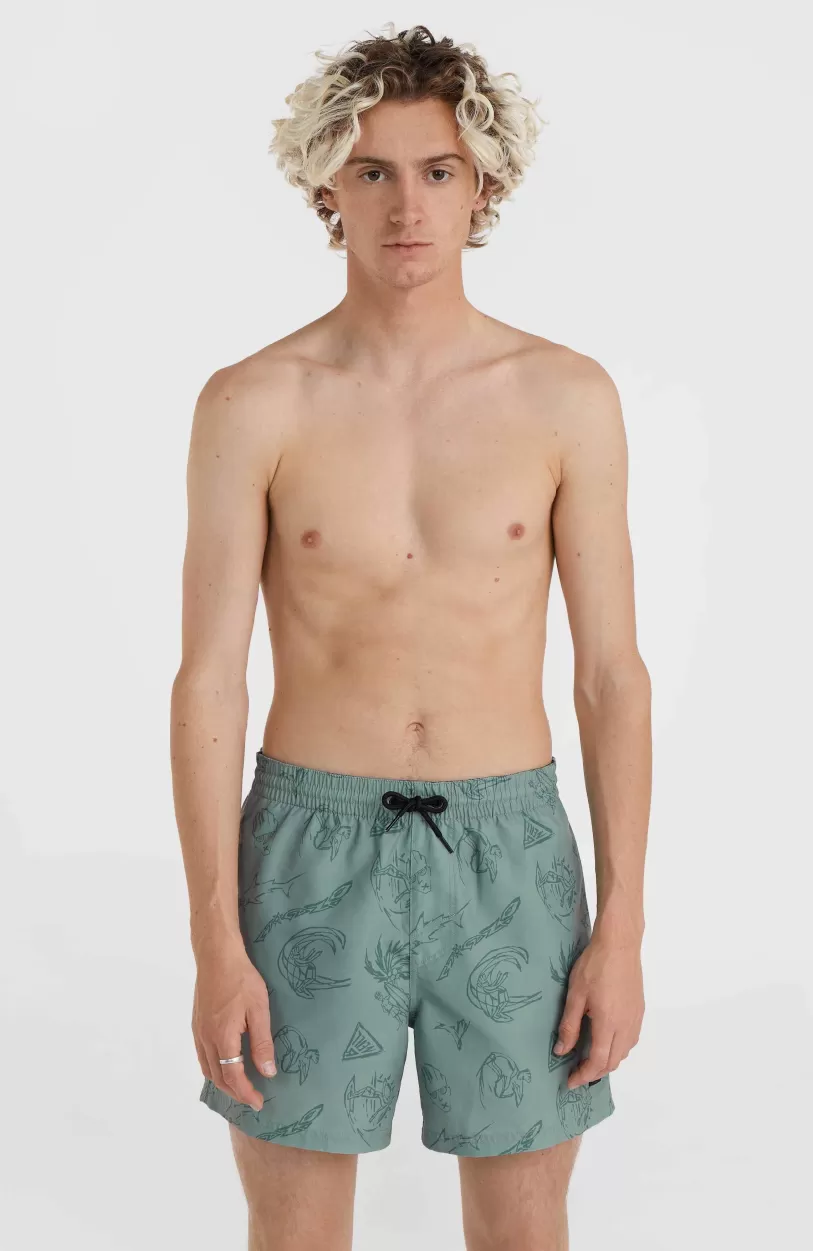 Store O’Neill Mix And Match Cali Print 15'' Zwembroek | Green Vintage Surfer