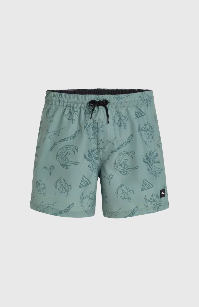 Store O’Neill Mix And Match Cali Print 15'' Zwembroek | Green Vintage Surfer