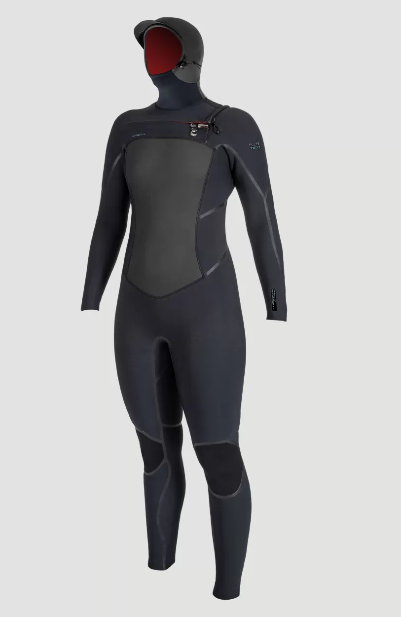 Online O’Neill Psycho Tech 6/4mm Chest Zip Full Wetsuit Met Kap | BLACK/BLACK