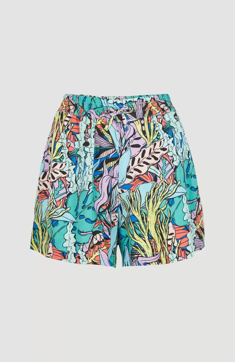 Fashion O’Neill Short Java Wave Met Hoge Taille | Blue Comic Seaweed