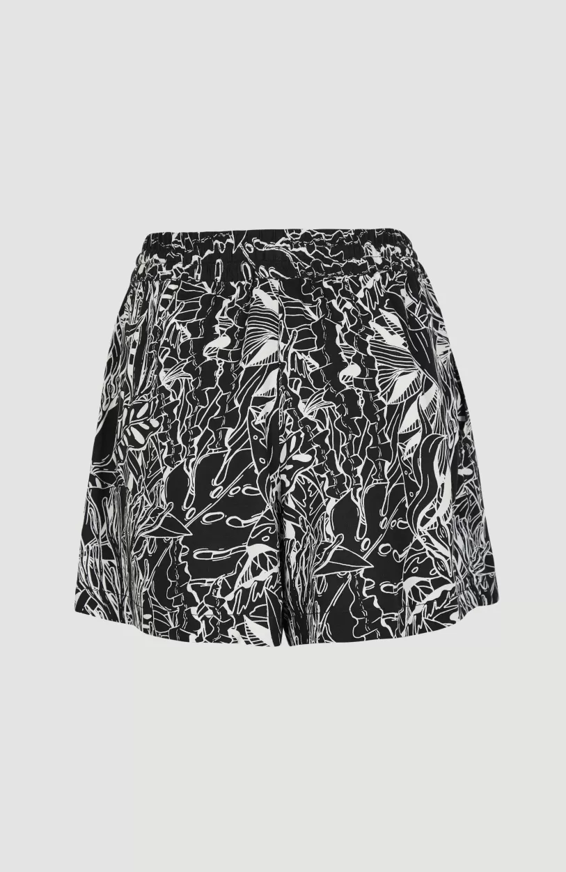 Cheap O’Neill Short Java Wave Met Hoge Taille | White . Black Comic Seaweed