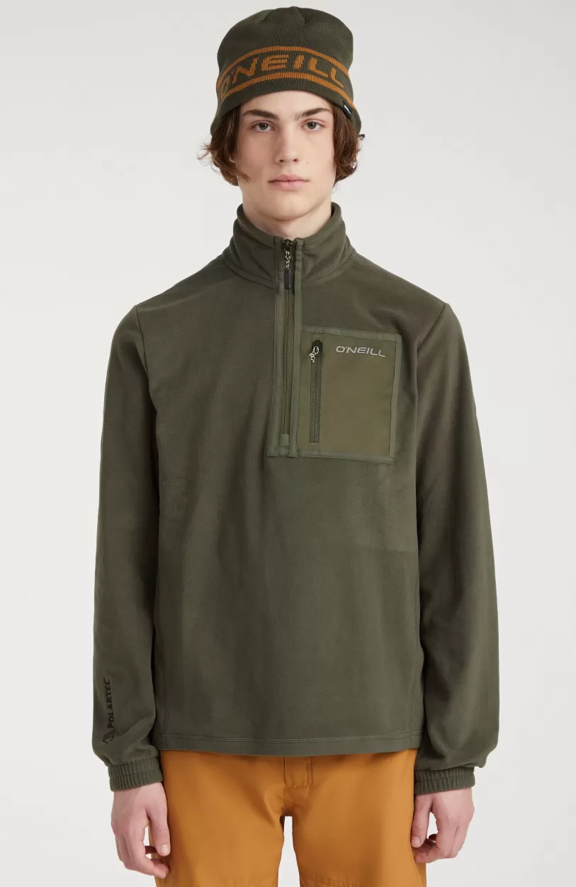 Fashion O’Neill Trui Utility Light Fleece Met Halve Rits | Forest Night