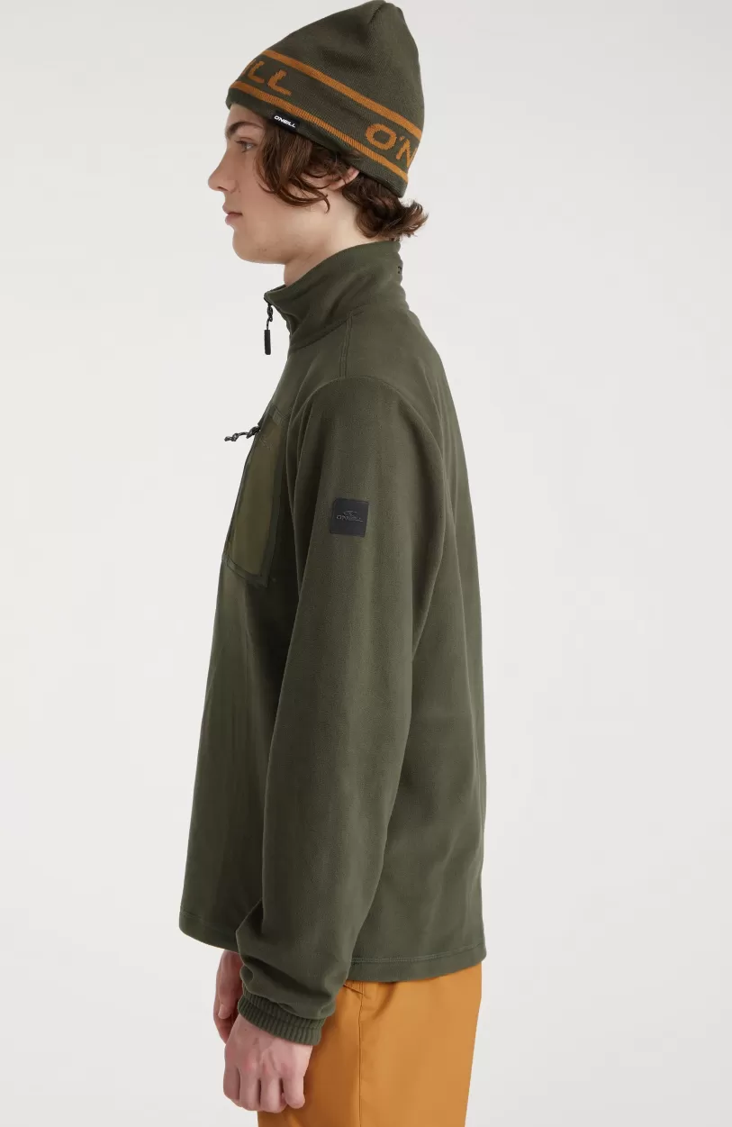 Fashion O’Neill Trui Utility Light Fleece Met Halve Rits | Forest Night