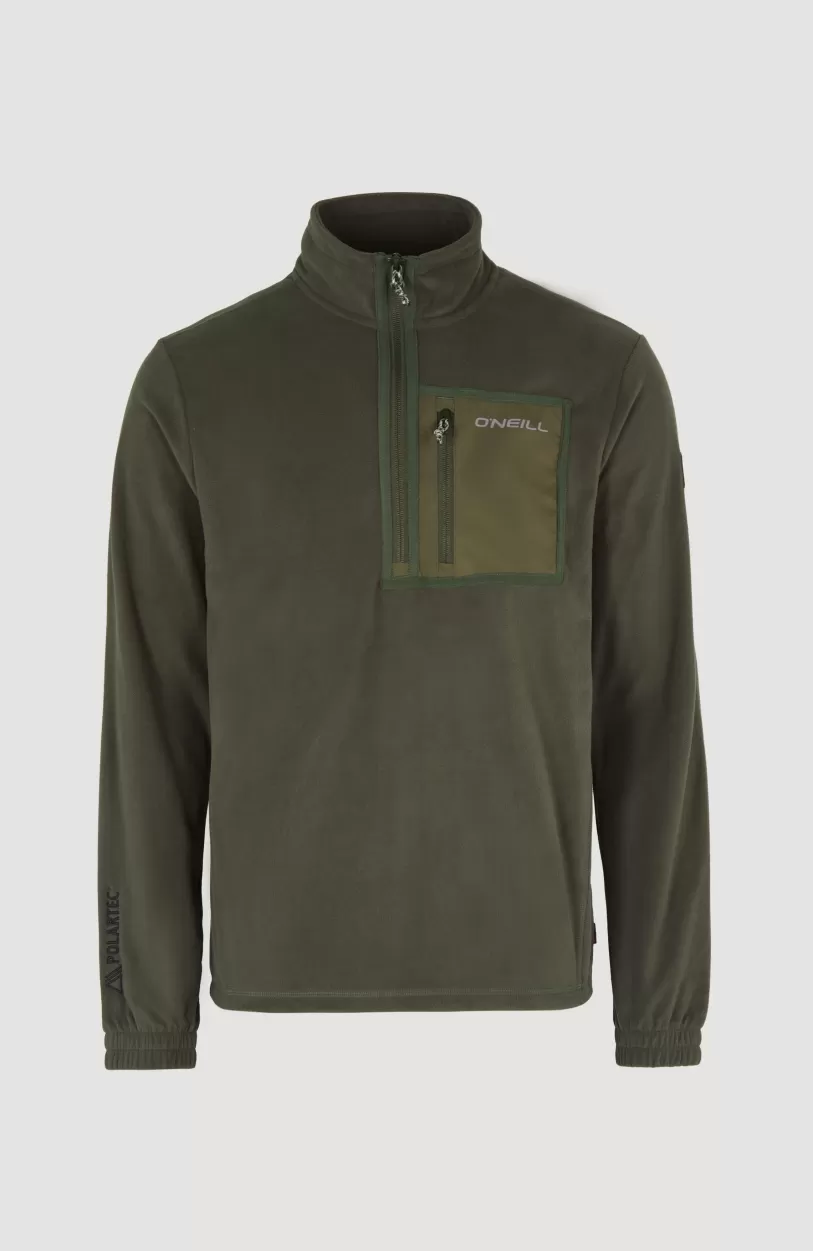 Fashion O’Neill Trui Utility Light Fleece Met Halve Rits | Forest Night