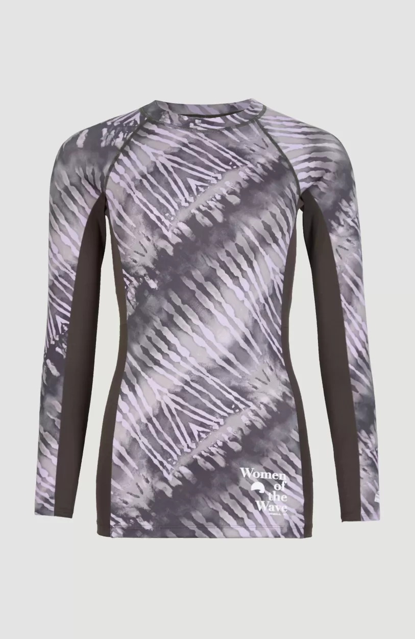 Shop O’Neill Women Of The Wave Longsleeve UPF 50+ Sun Shirt Skin | Grey Tie Dye