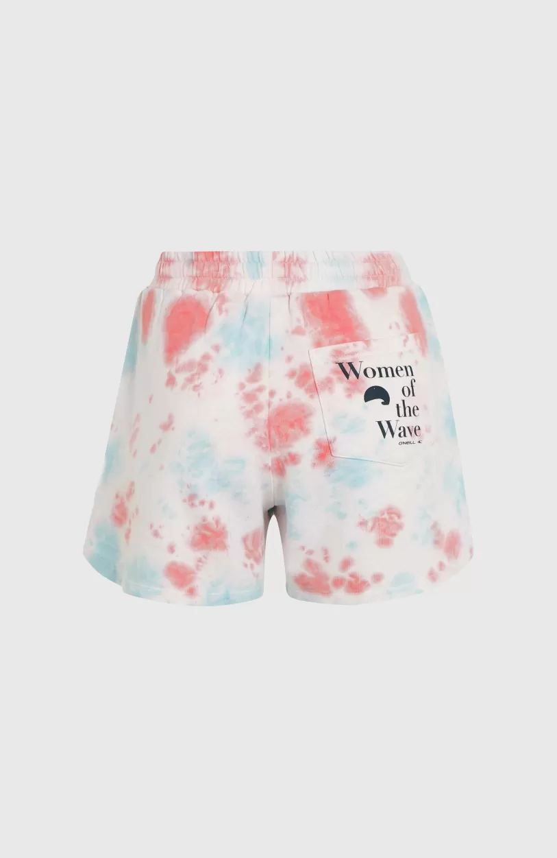 Clearance O’Neill Women Of The Wave Sweatshort | Pink Ice Cube Tie Dye