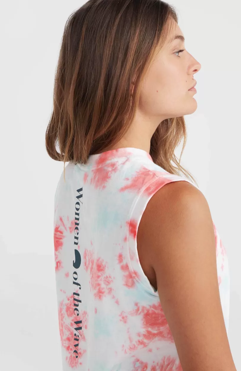 Best O’Neill Women Of The Wave Tanktop | Pink Ice Cube Tie Dye
