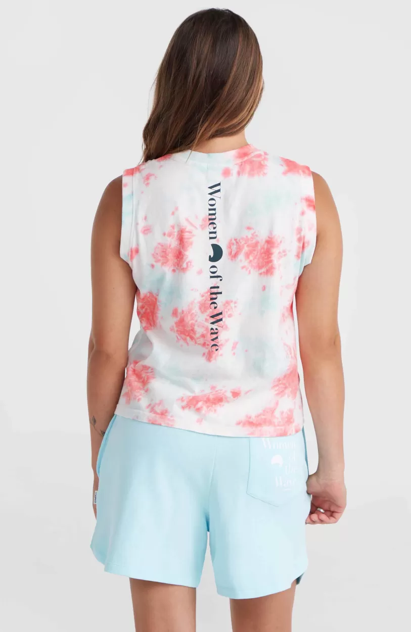 Best O’Neill Women Of The Wave Tanktop | Pink Ice Cube Tie Dye