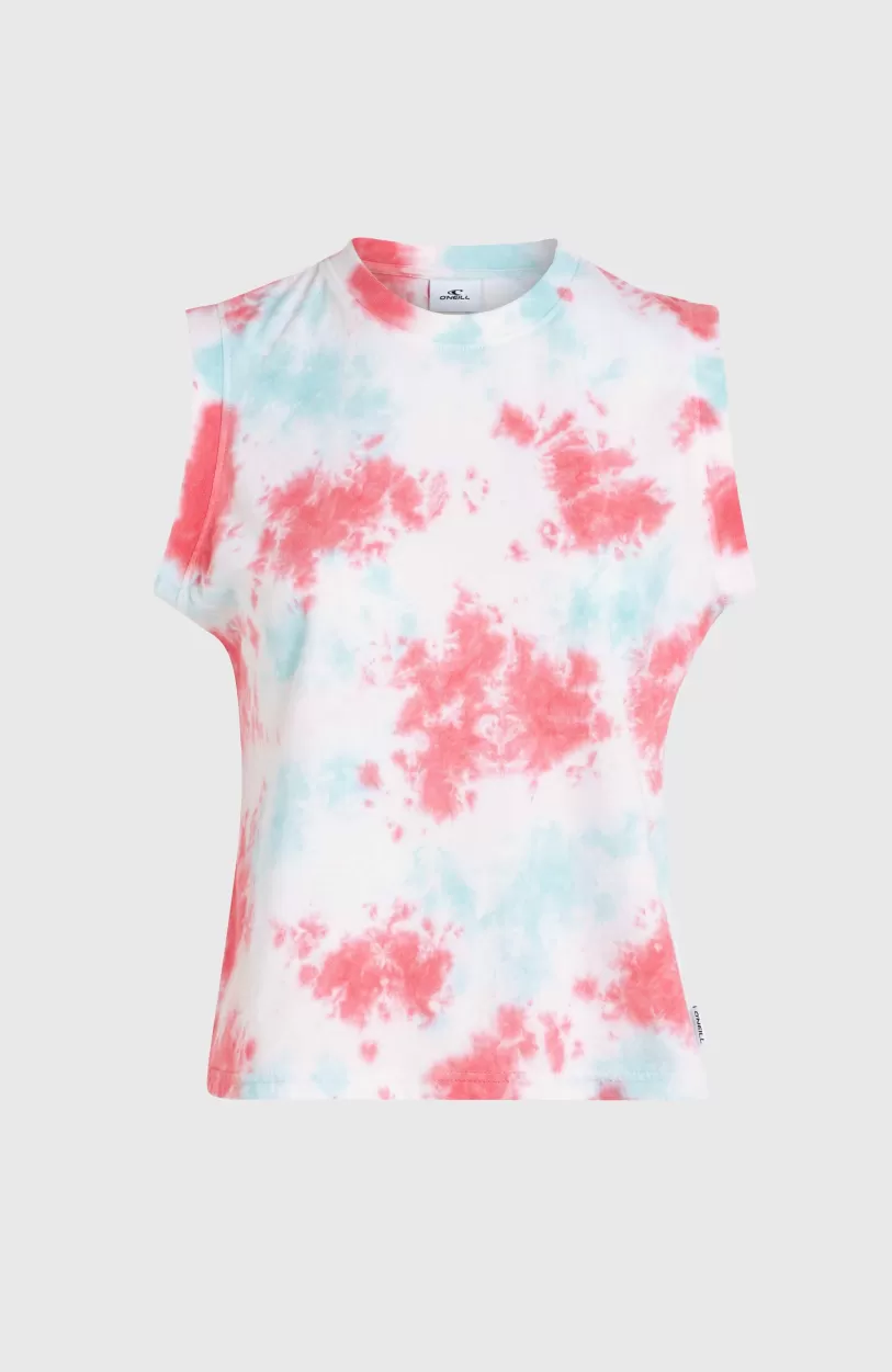 Best O’Neill Women Of The Wave Tanktop | Pink Ice Cube Tie Dye