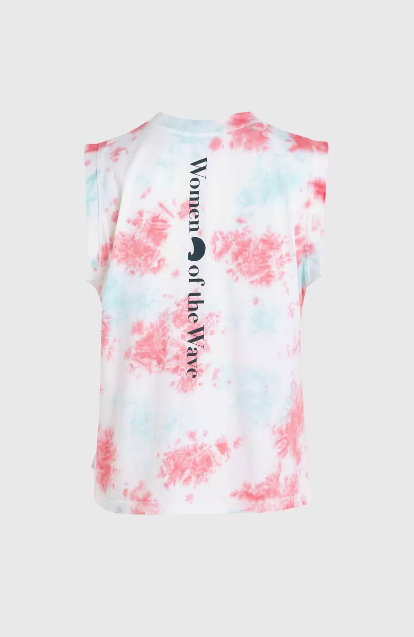 Best O’Neill Women Of The Wave Tanktop | Pink Ice Cube Tie Dye