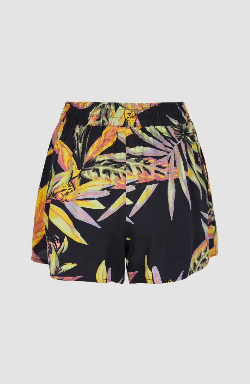 Cheap O’Neill Zomershort Amiri Met Hoge Taille | Black Tropical Flower