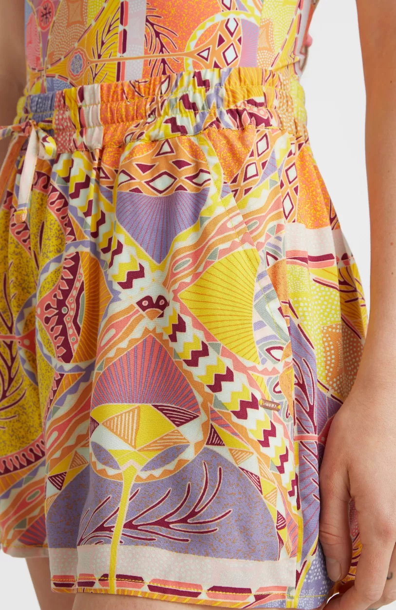 Store O’Neill Zomershort Amiri Met Hoge Taille | Yellow Scarf Print