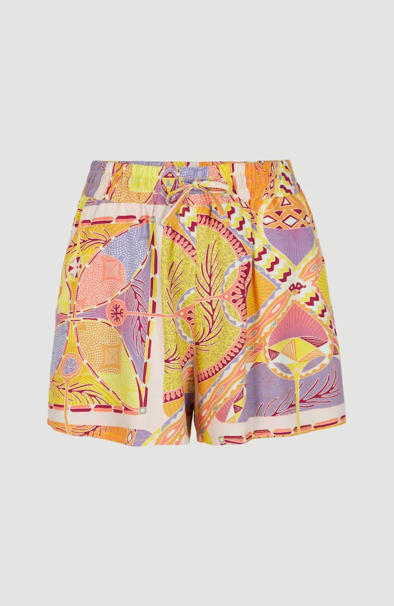 Store O’Neill Zomershort Amiri Met Hoge Taille | Yellow Scarf Print