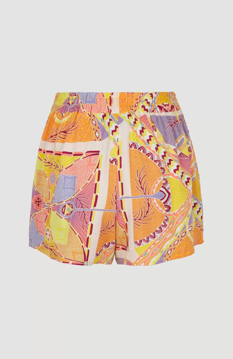 Store O’Neill Zomershort Amiri Met Hoge Taille | Yellow Scarf Print