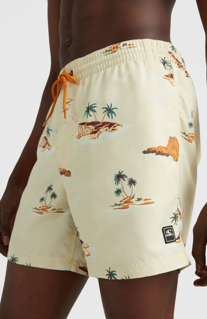 Shop O’Neill Zwemshort Cali Print 15'' | Beige Lost Island